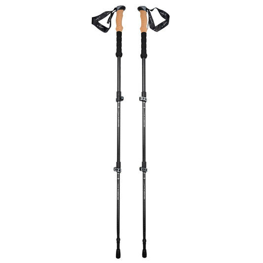 Freevane telescoping carbon fiber trekking poles full length