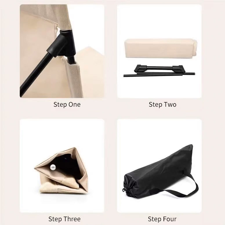 Ultralight Folding Camping Seat with Backrest – Ground Stadium Chair Cushion