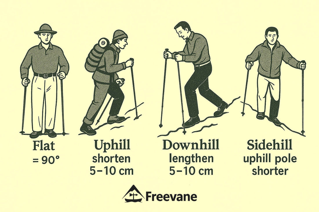 Trekking Pole Length Guide: The 90-Degree Rule, Plus a Handy Size Chart