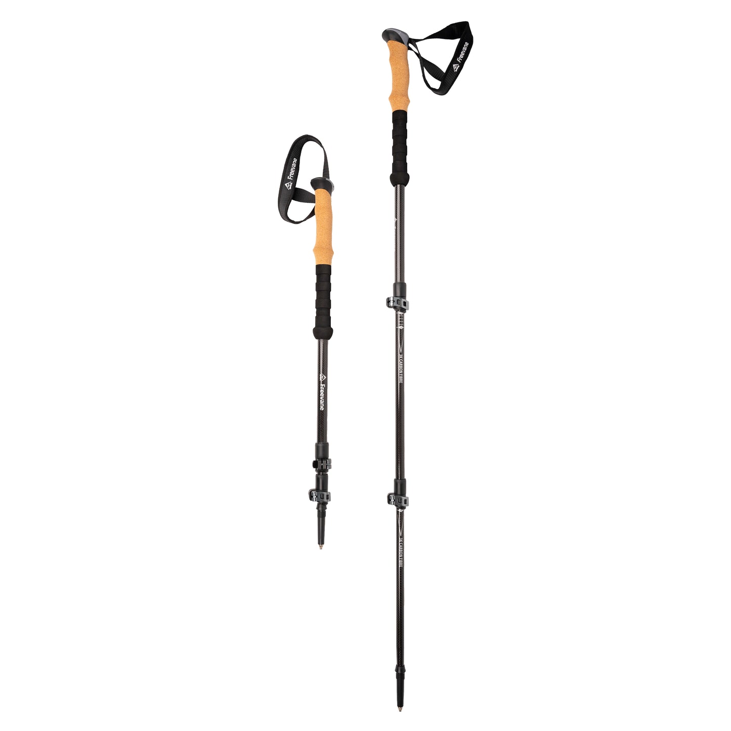 Telescoping Carbon Fiber Trekking Poles (Pair) — 7.4 oz / 24.8–53.1 in