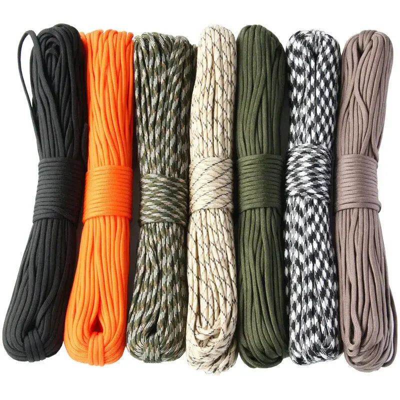 7-Core 550 Paracord Rope, 0.16 in (4 mm) – Camping Cord for Tents, Lanyards & DIY (16 ft / 49 ft / 98 ft)