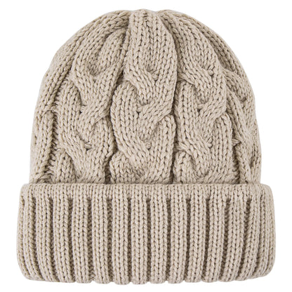 Women’s Chunky Cable-Knit Beanie – Warm, Stretchy Winter Hat