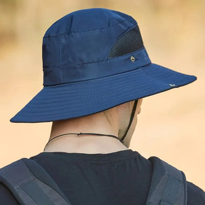 Breathable Mesh Wide Brim Sun Hat - Quick Dry