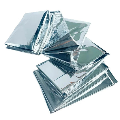 Emergency Mylar Thermal Blanket (3-Pack) – 63 in × 83 in Space Blanket for Hiking, Camping & Survival