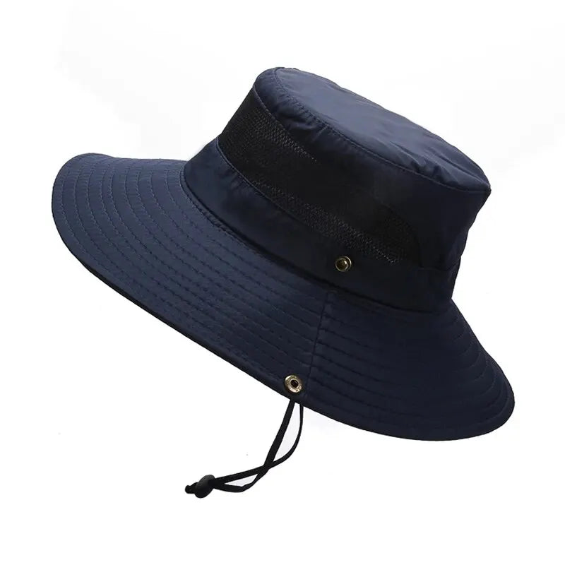 Breathable Mesh Wide Brim Sun Hat - Quick Dry