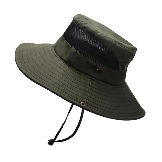 Breathable Mesh Wide Brim Sun Hat - Quick Dry