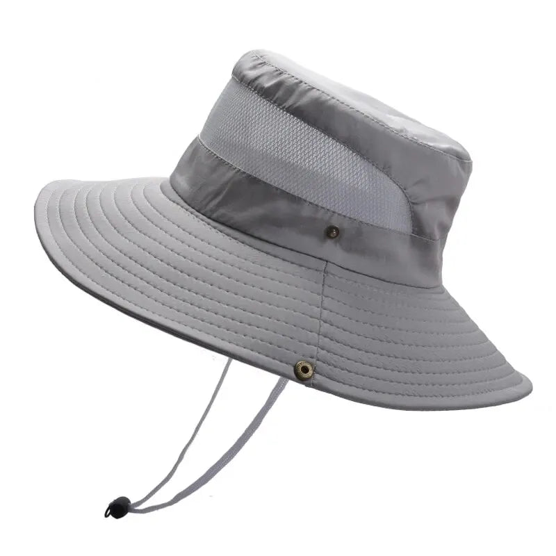 Breathable Mesh Wide Brim Sun Hat - Quick Dry