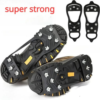 8-Stud Ice Cleats for Shoes & Boots — Stretch TPR Anti-Slip Grips
