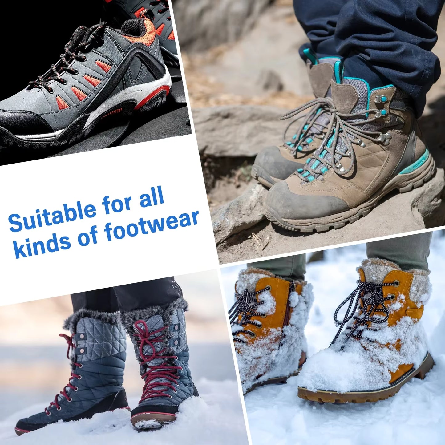 8-Spike Ice Cleats for Boots & Shoes