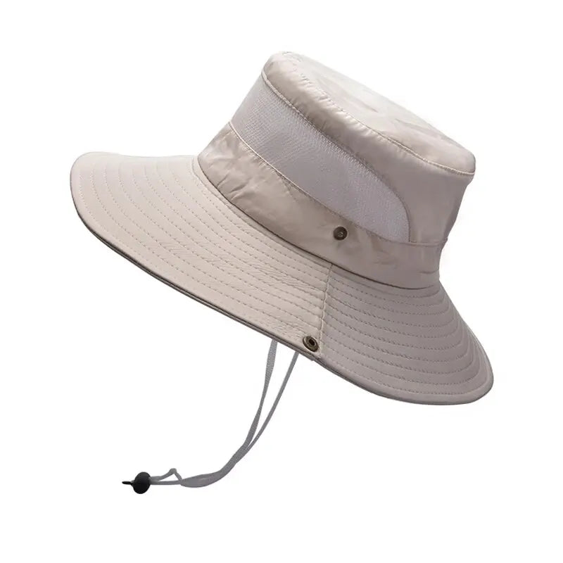 Breathable Mesh Wide Brim Sun Hat - Quick Dry