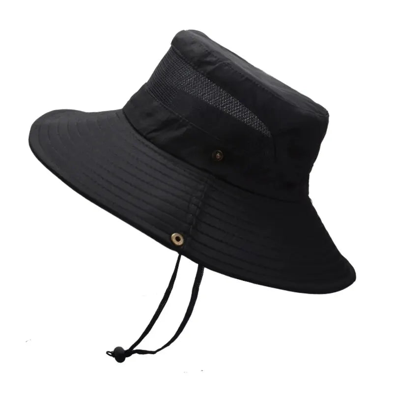 Breathable Mesh Wide Brim Sun Hat - Quick Dry