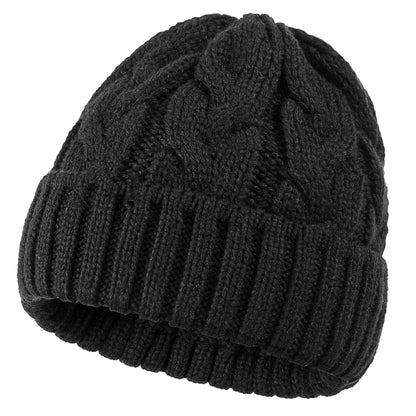 Women’s Chunky Cable-Knit Beanie – Warm, Stretchy Winter Hat