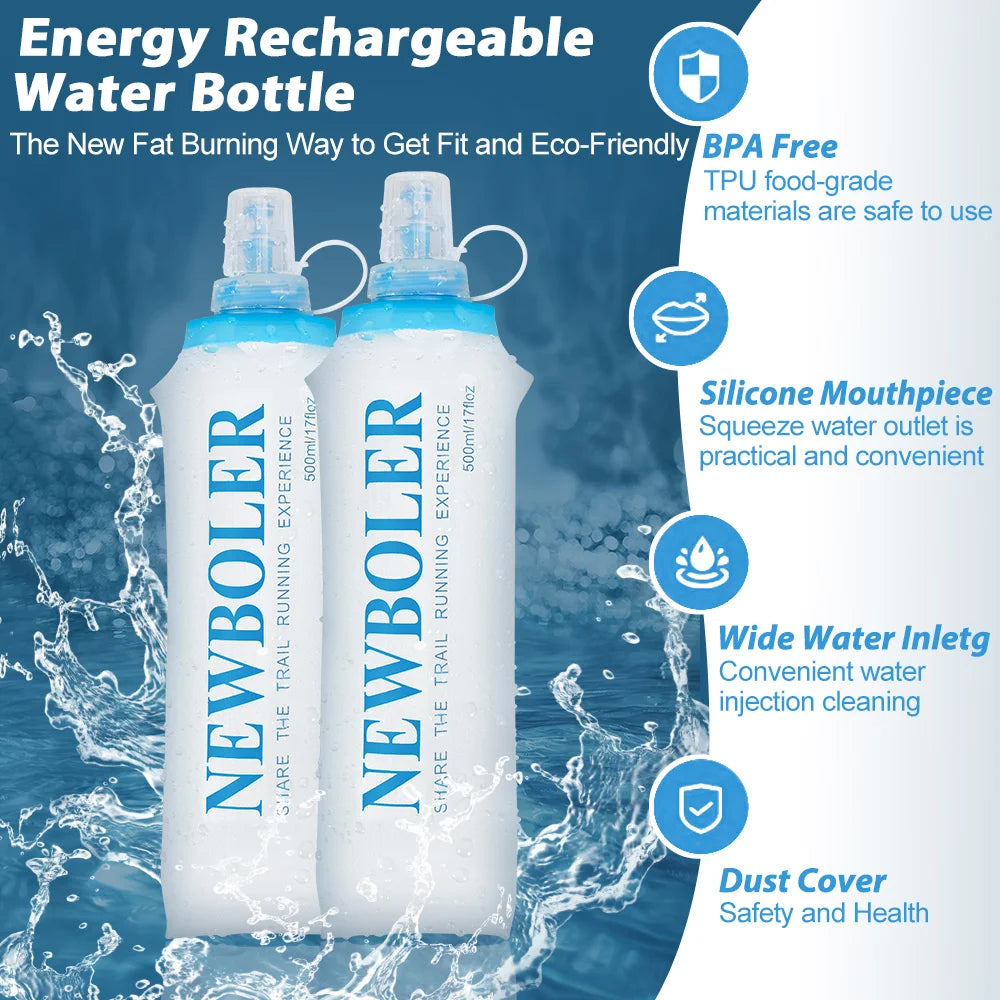 Collapsible Soft Water Bottle 150/250/300/500/750ml