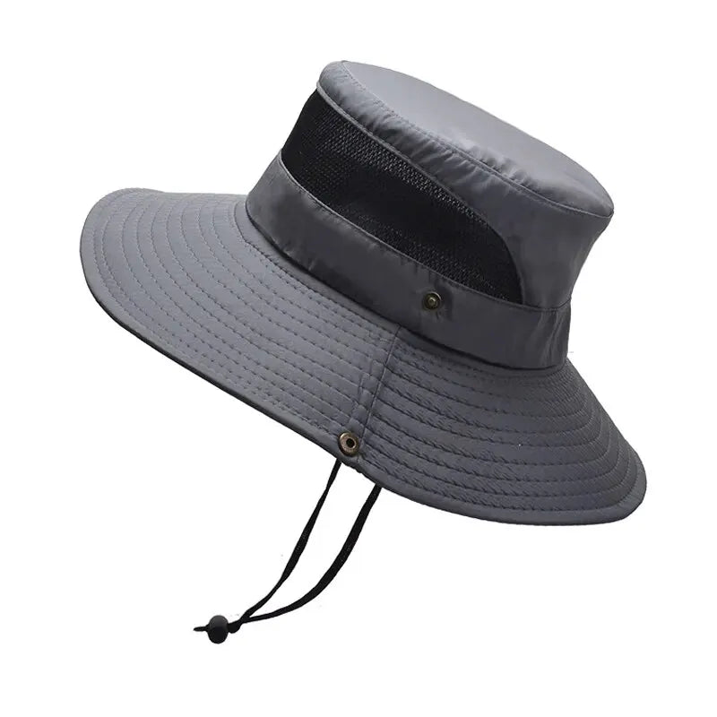 Breathable Mesh Wide Brim Sun Hat - Quick Dry